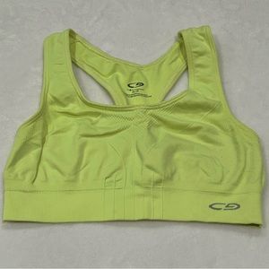 CHAMPION Women’s Activewear Workout Sports Bra - neon yellow, size S